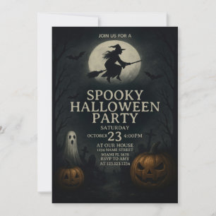 Creepy Cool Spooky Halloween Party Uitnodiging