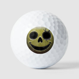 Creepy Cracked Smiley Skull Golfballen