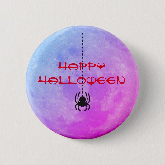 Creepy Crawler Spider Halloween Ronde Button 5,7 Cm (Voorkant)