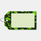 Creepy Crawlies Happy Halloween! Green Pattern Cadeaulabel (Achterkant Horizontaal)