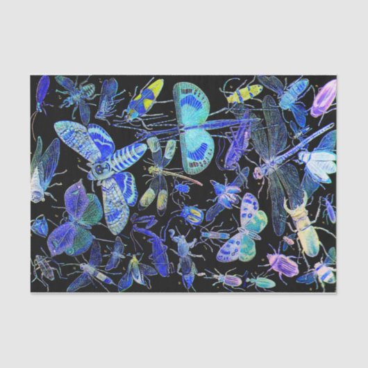 Creepy Crawlies Insect Tissue Paper | Gothic Black Tissuepapier (Voorkant)