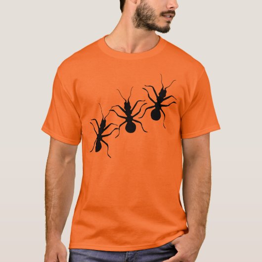 Creepy Crawly Black Ants Insect T-shirt (Voorkant)