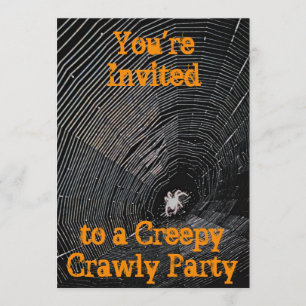 Creepy Crawly Halloween Party Kaart