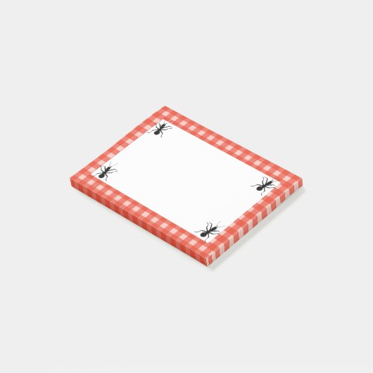 Creepy Crawly Marching Black Ant Pset Tablecloth Post-it® Notes (Schuin)