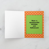 Creepy Crawly Spiders Grandson Birthday Halloween Kaart (Binnen)