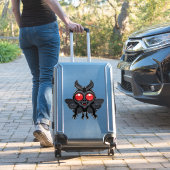 Creepy Cute Cryptid Mothman Monster Sticker (Koffer Insitu)
