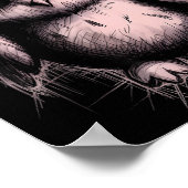 Creepy Cute Goth Owl Horror Sketch Alt Nge Evil  Poster (Hoek)