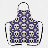 Creepy Cute Kawaii Gothic Skull Pattern Schort (Voorkant)