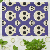 Creepy Cute Kawaii Gothic Skull Pattern Theedoek (Gevouwen)