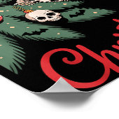 Creepy Cute Kawaii Skeleton Christmas Tree Skull B Poster (Hoek)