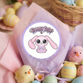 Creepy Cute Pastel Goth Bunny Easter Sticker
