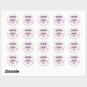 Creepy Cute Pink Goth Bunny Easter Sticker (Vel)