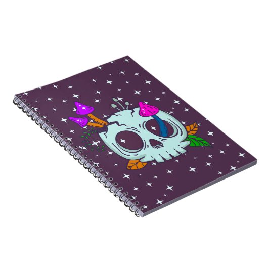 Creepy Cute Skull & Mushroom Notebook Notitieboek (Rechterzijde)