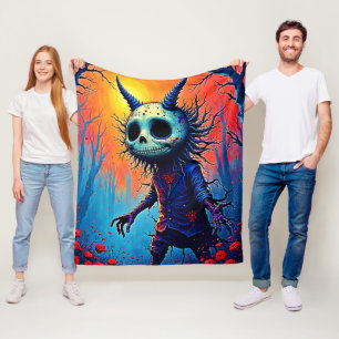 Creepy Demon beroemd gemaakt door Spooky Bossen De Fleece Deken