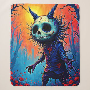 Creepy Demon beroemd gemaakt door Spooky Bossen De Sherpa Deken