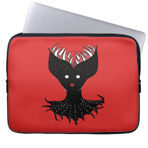 Creepy Demon Girl Dark Gothic Character met Teth Laptop Sleeve