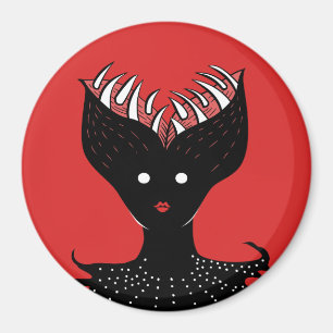 Creepy Demon Girl Dark Gothic Character met Teth Magneet