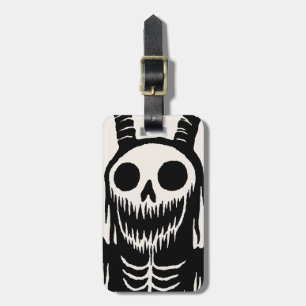 Creepy Demon Skull Bagagelabel