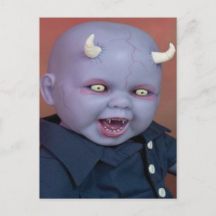 Creepy Devil Baby Doll Briefkaart