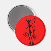 Creepy Devil Stick Figuur Magneet (Voorkant / Achterkant)