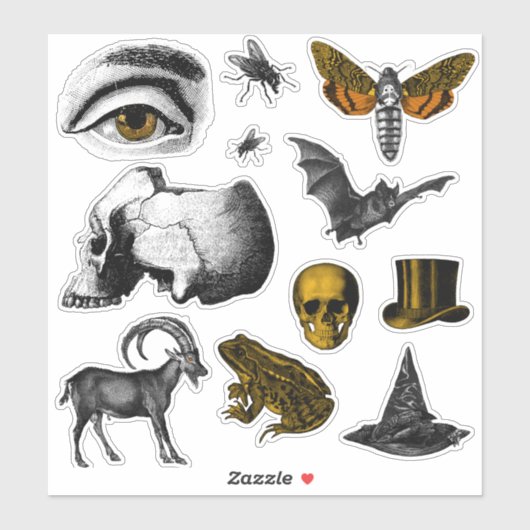 Creepy-dingen Sticker (Vel)