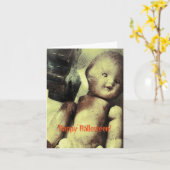 Creepy Doll Kaart (Gele Bloem)