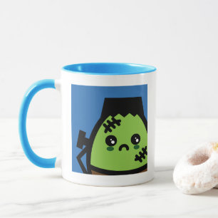 Creepy Egg Frankenstein Halloween jouw namen toe Mok