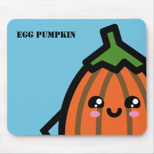 Creepy Egg Pumpkin Halloween Jouw namen toevoege Muismat