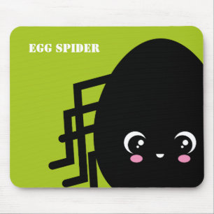 Creepy Egg Spider Halloween Jouw namen toevoegen Muismat