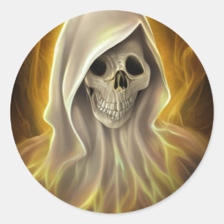 Creepy enary Ghost Classic Round Sticker