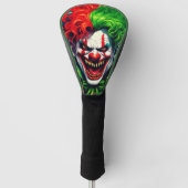 Creepy eng helder haar mannelijke clown AI Art Golfheadcover (Voorkant)
