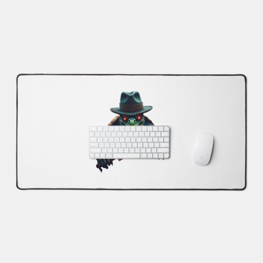 Creepy enge Halloween schildpad T-shirt Bureaumat (Keyboard & Muis)