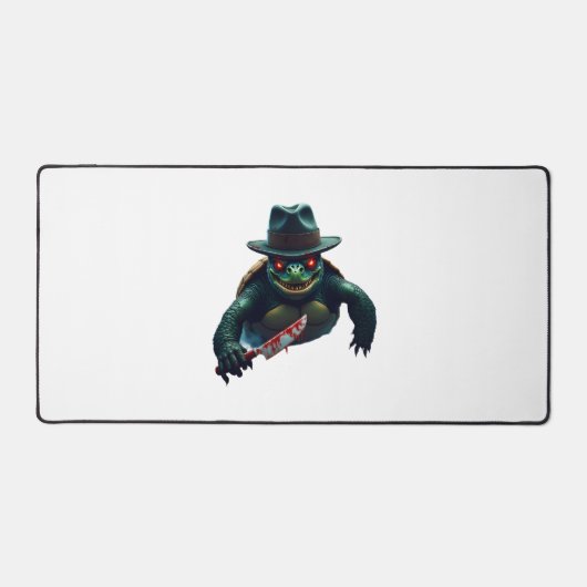 Creepy enge Halloween schildpad T-shirt Bureaumat (Voorkant)