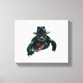 Creepy enge Halloween schildpad T-shirt Canvas Afdruk (Voorkant)