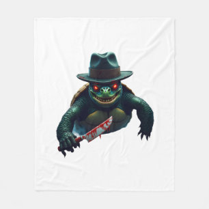 Creepy enge Halloween schildpad T-shirt Fleece Deken