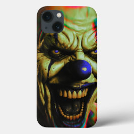 Creepy enge kwaadaardige clown iPhone 13 hoesje