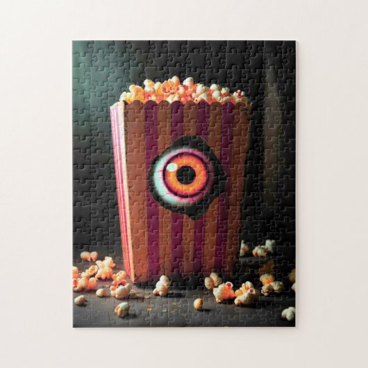 Creepy Eyeball beroemd gemaakt door Popcorn Legpuzzel (Verticaal)