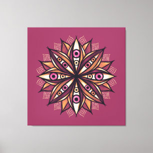Creepy Eyes Psychedelic Flower Trippy Art Canvas Afdruk