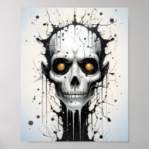 Creepy Fantasy Halloween Abstract Monster Gezicht