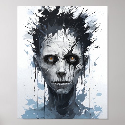 Creepy Fantasy Halloween Monster Zombie Poster (Voorkant)