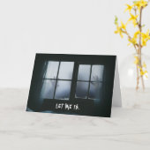 Creepy Funny Halloween Verjaardag Custom Text Kaart (Gele Bloem)