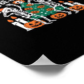 Creepy Funny Skeleton Halloween Spooky Poster (Hoek)