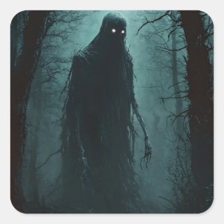 Creepy geest vierkante sticker