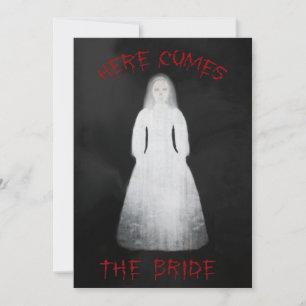 Creepy Ghost Bride Gothic Bridal Shower Kaart