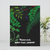 Creepy Gory Green Foliage Dark Night Halloween Fun (Staand voorkant)