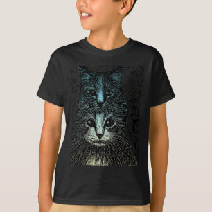 Creepy Gothic Artistic Gothic Cat T-shirt