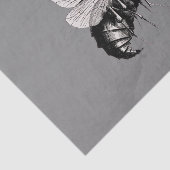 Creepy Gothic Bee Skull Wings Insect Tissuepapier (Detail)