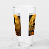 Creepy Gothic Black Raven en Moon Halloween Glas (Links)