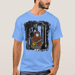 Creepy Gothic Chainzaag Bunny Gothic Halloween Hor T-shirt