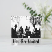 Creepy Gothic Graveyard Kaart (Staand voorkant)